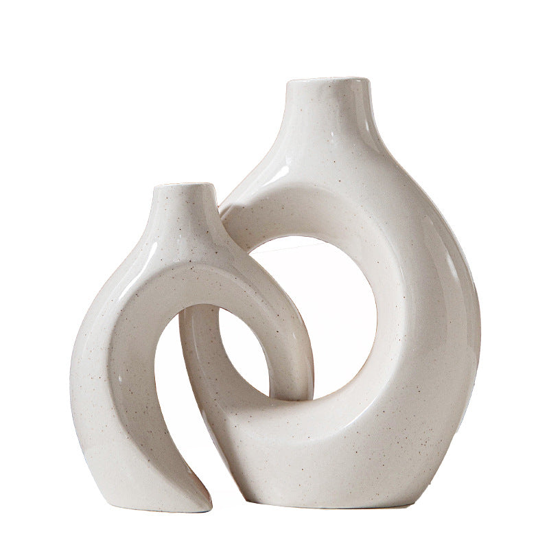 Snuggle Ceramic Candle Holder & Bud Vase Set