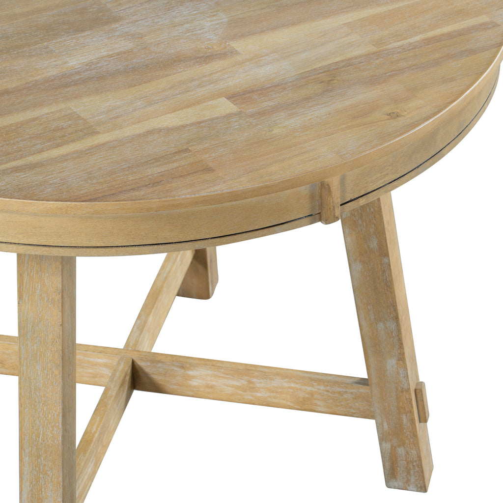 Laurel Farmhouse 5-Piece Dining Set - Natural Wood Wash