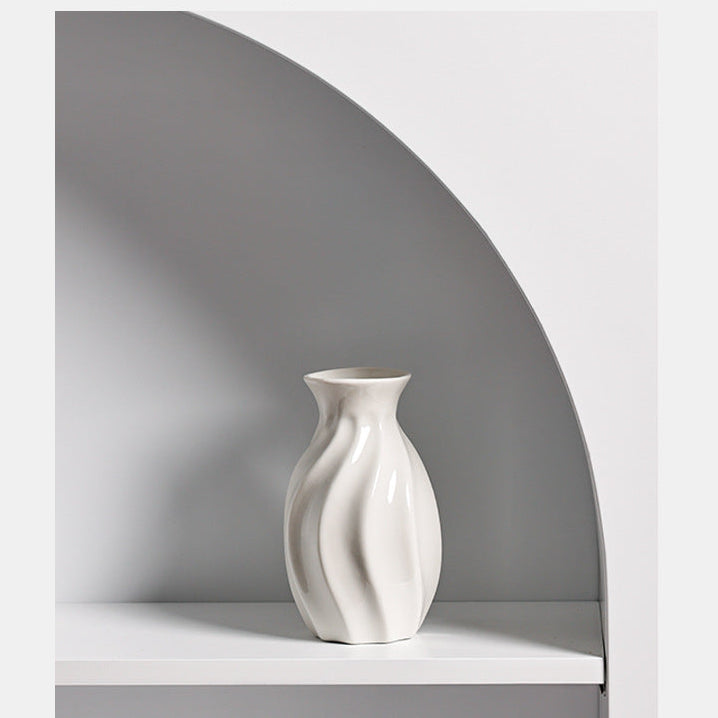 Freya Sculptural Swirl Ceramic Bud Vase