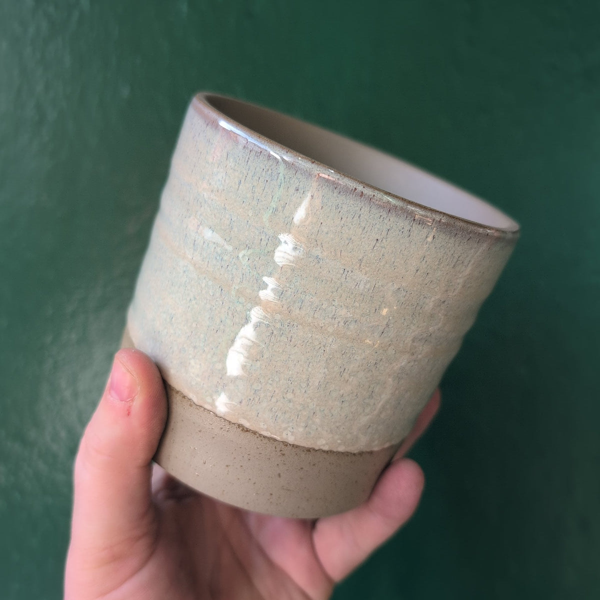 Gia Rippled Stoneware Planter