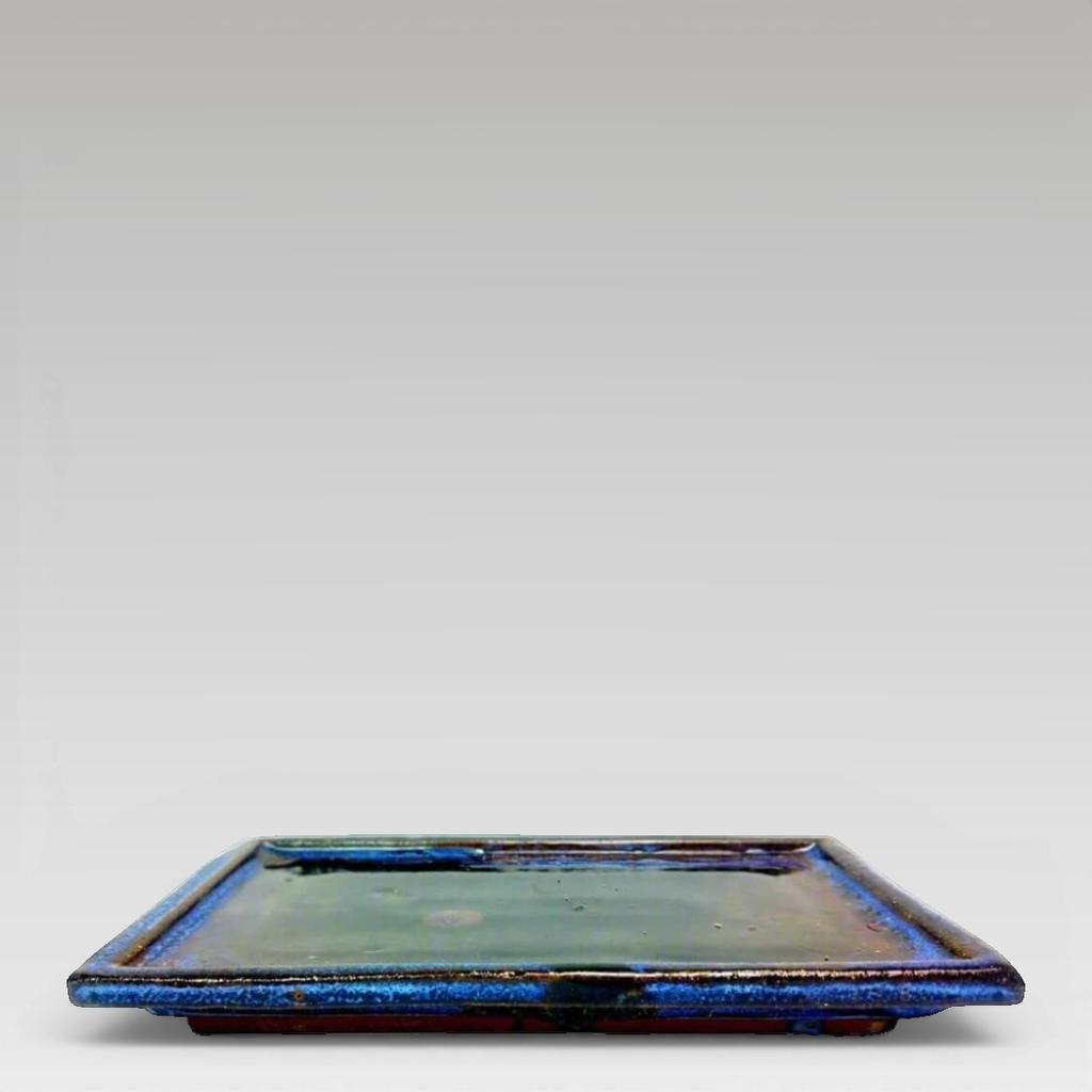 Aura Glazed Rectangular Bonsai Tray