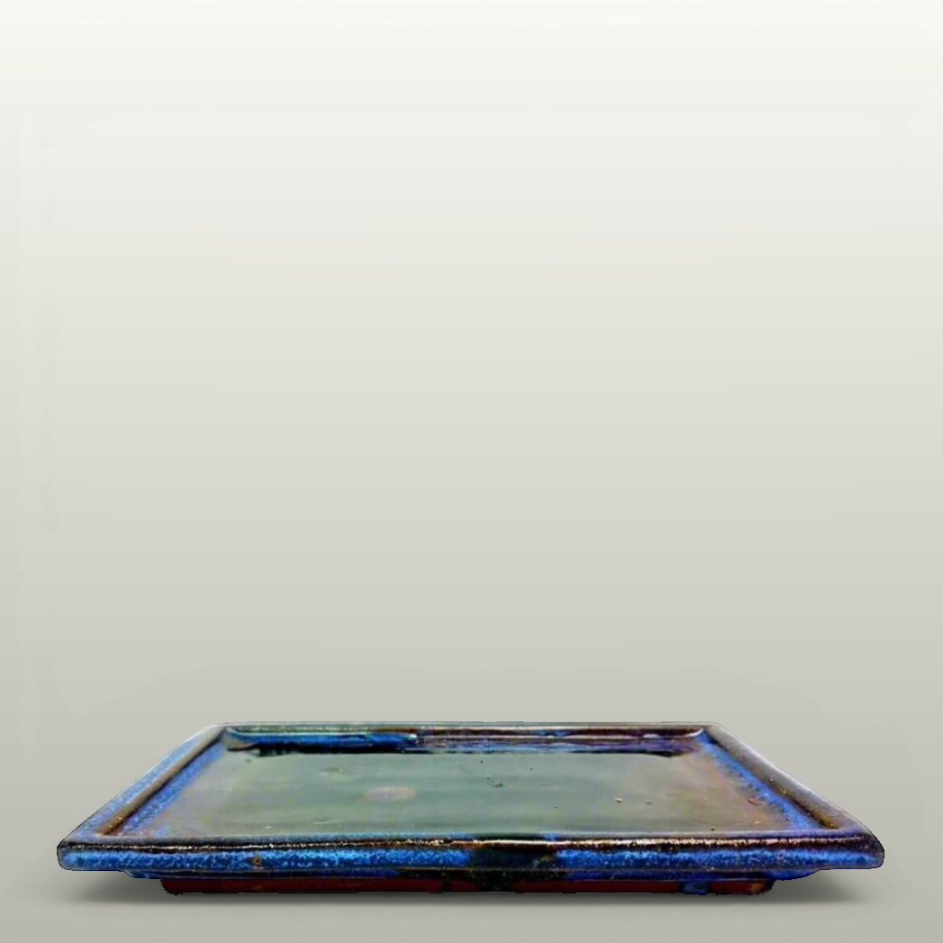 Aura Glazed Rectangular Bonsai Tray