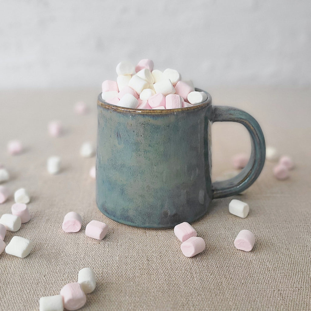 Seafoam Blue Stoneware Mug