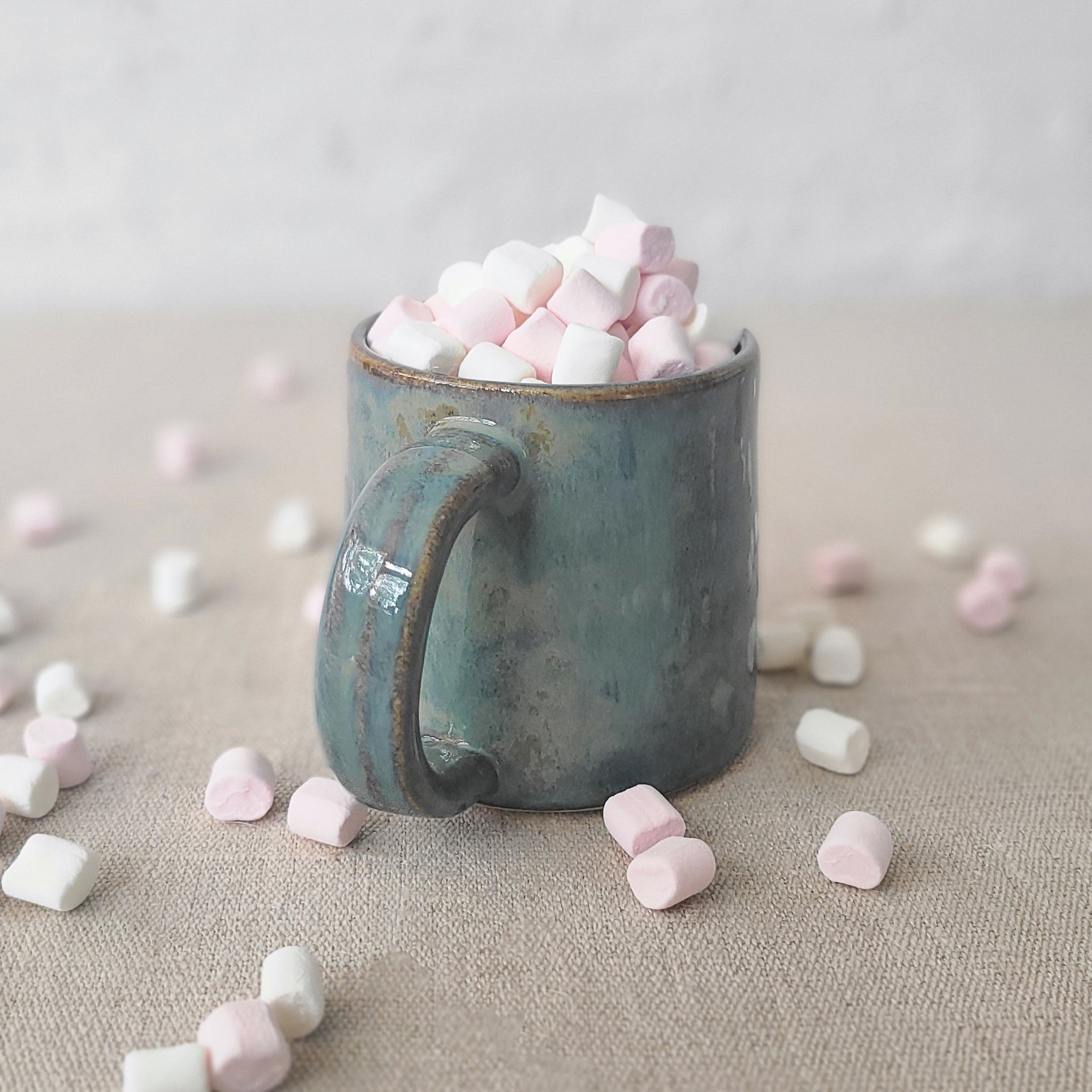 Seafoam Blue Stoneware Mug