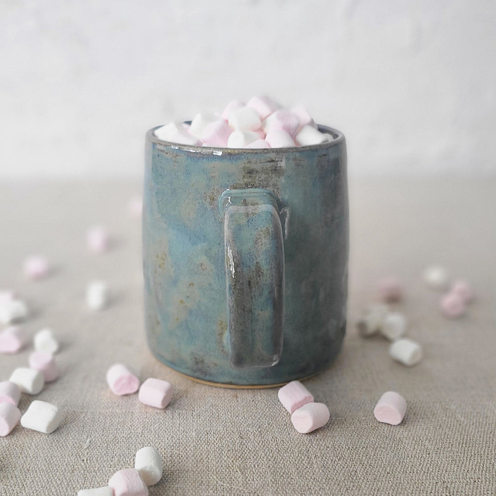 Seafoam Blue Stoneware Pint Mug