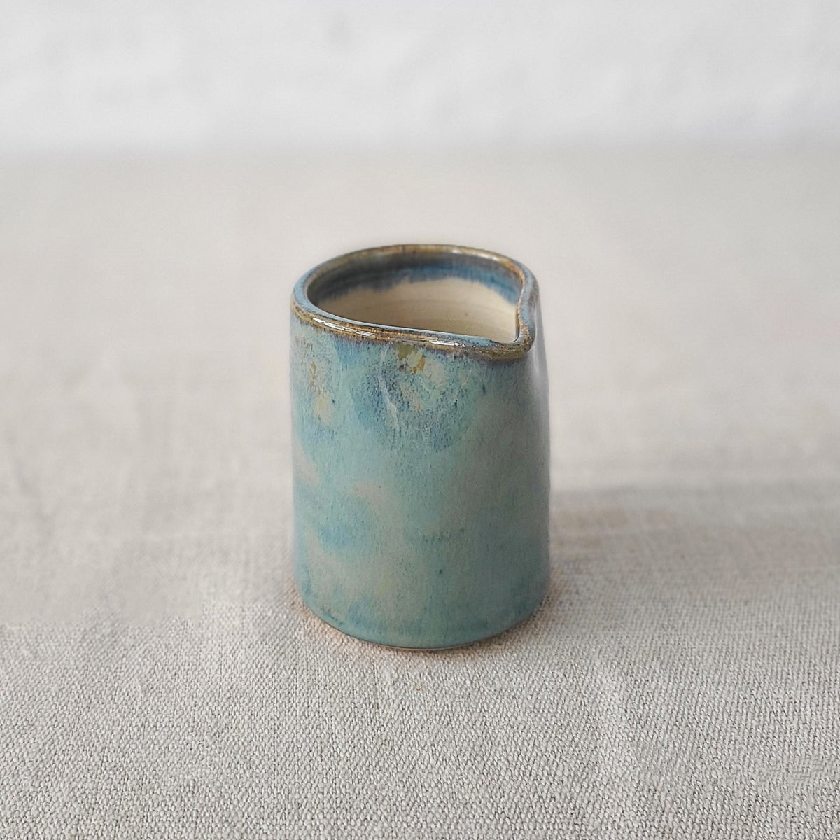 Handmade Seafoam Blue Stoneware Small Jug