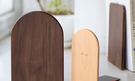 Solid Beech Wood Bookend |Natural Wood Bookend |Walnut Bookend|
