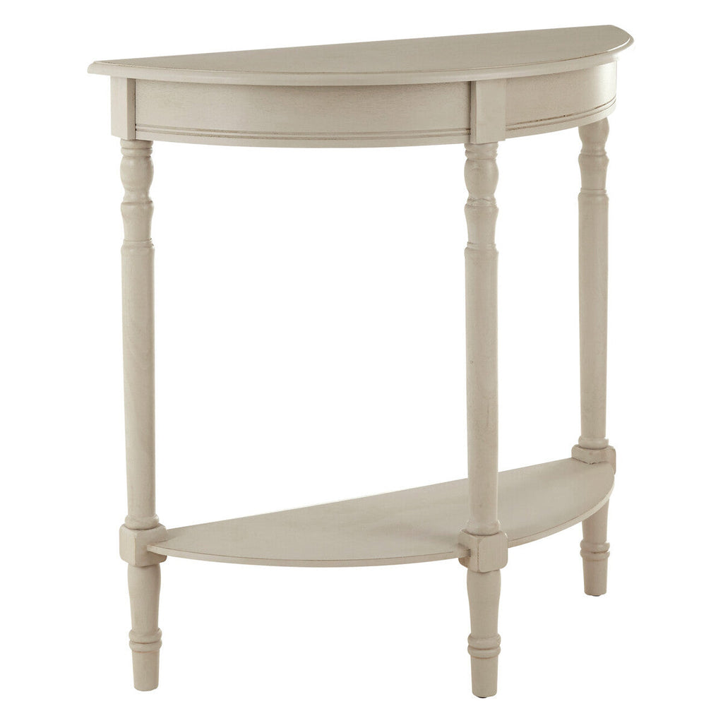 Orsina "Heritage" Grey Putty Half Moon Console Table
