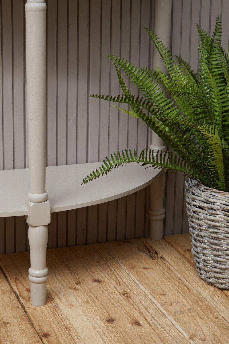 Orsina "Heritage" Grey Putty Half Moon Console Table