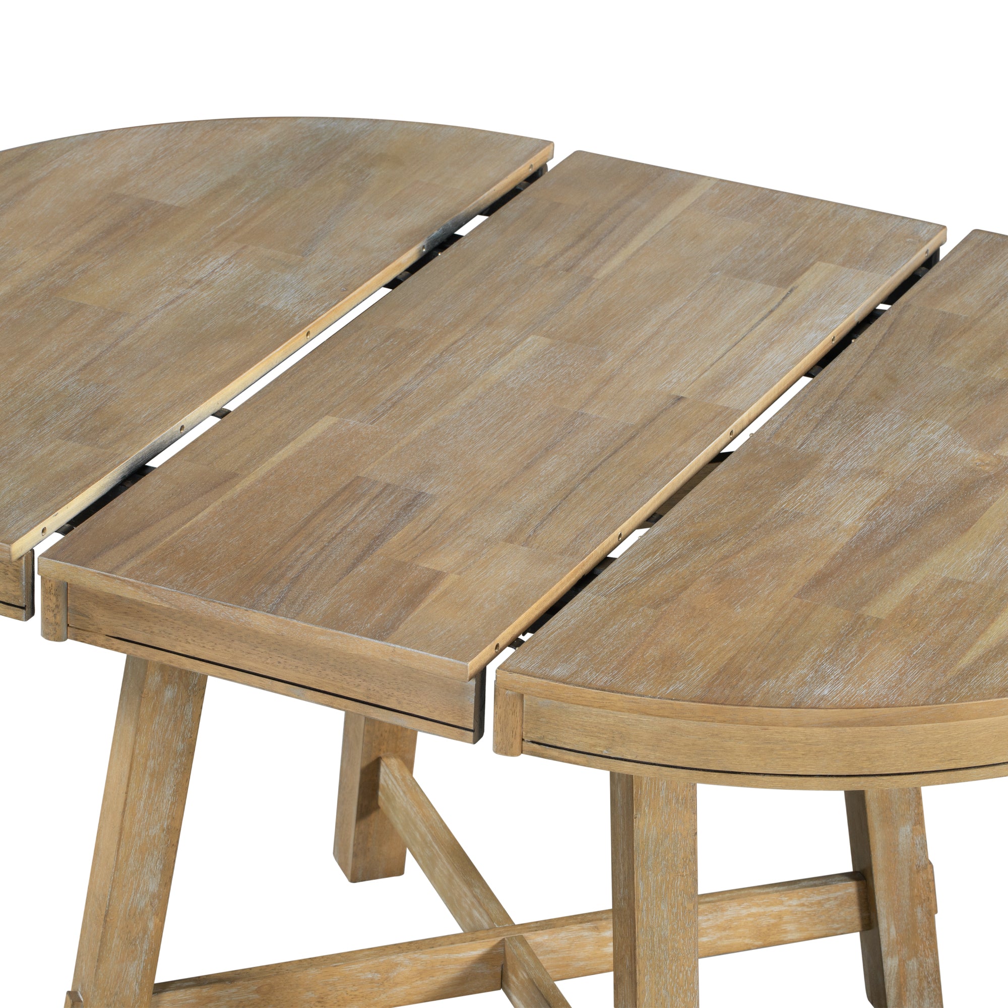 Laurel Farmhouse 5-Piece Dining Set - Natural Wood Wash