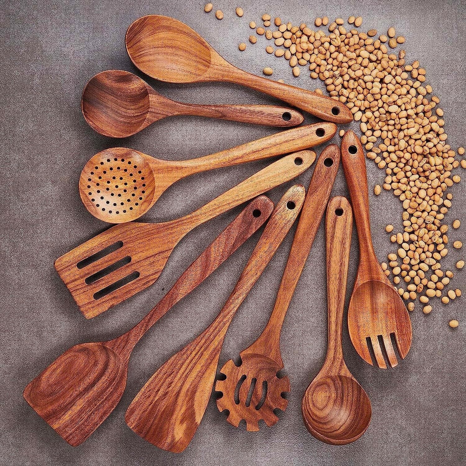 Teak wood solid wood heat-resistant |Soup spoon| Rice spoon | Shovel spoon