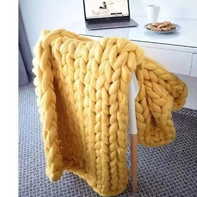 Nordic Chunky Knit Blanket Handmade