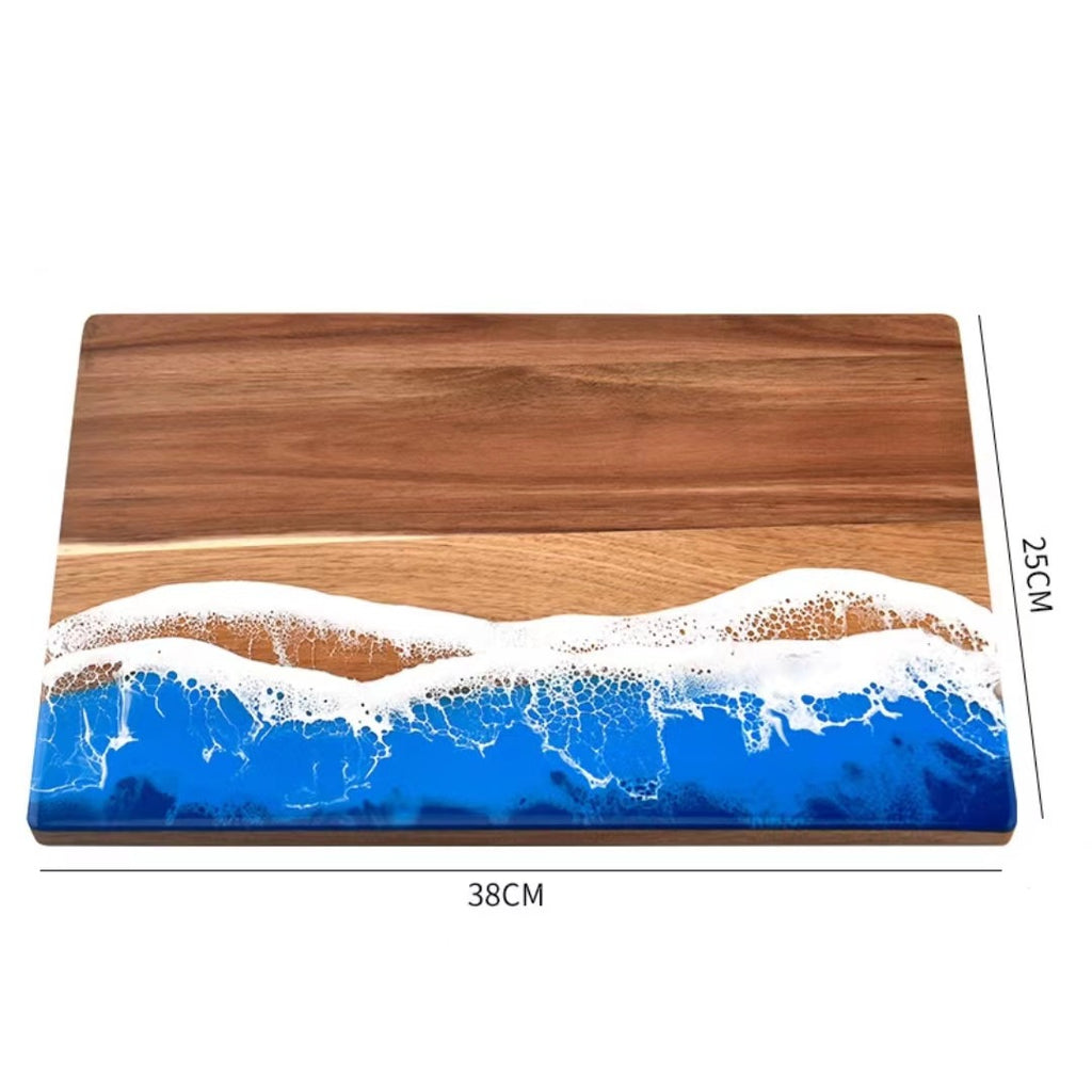 Ocean Cutting & Serving Board | Wood & Resin