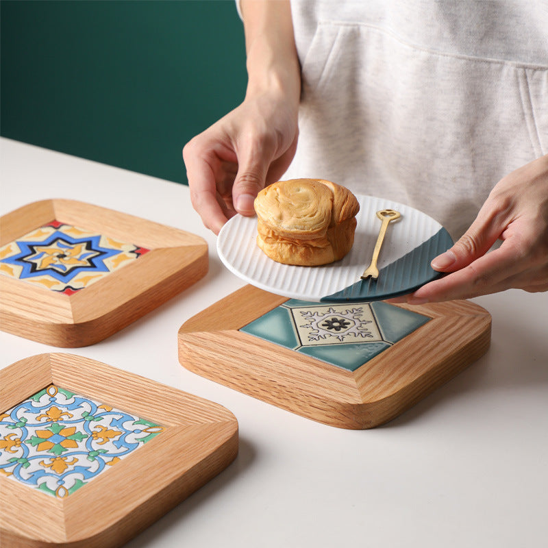 Bohemian Oak Wood Anti-Scalding Table Mat