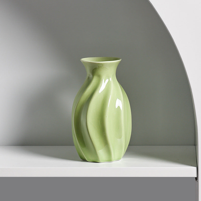 Freya Sculptural Swirl Ceramic Bud Vase