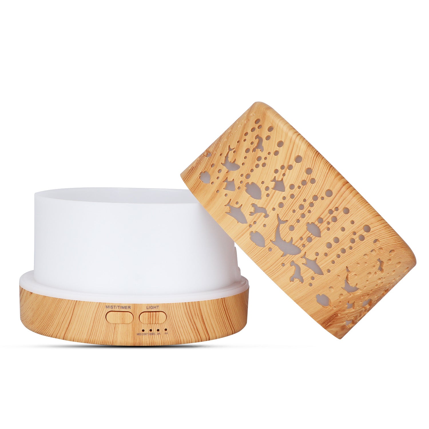 Ultrasonic Wood Grain Essential Oil Diffuser & Humidifier (500ml)