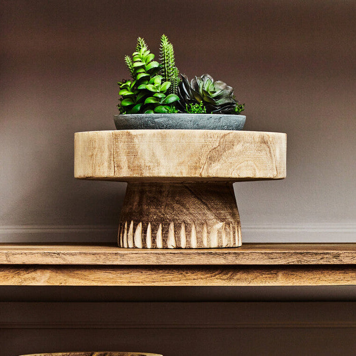 Arlo Wooden Pedestal Bowl