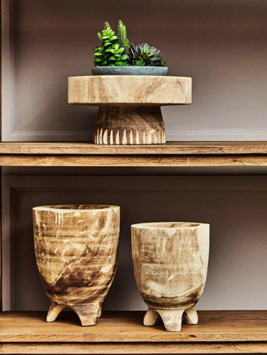 Arlo Wooden Pedestal Bowl
