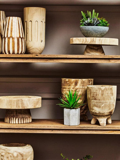 Arlo Wooden Pedestal Bowl