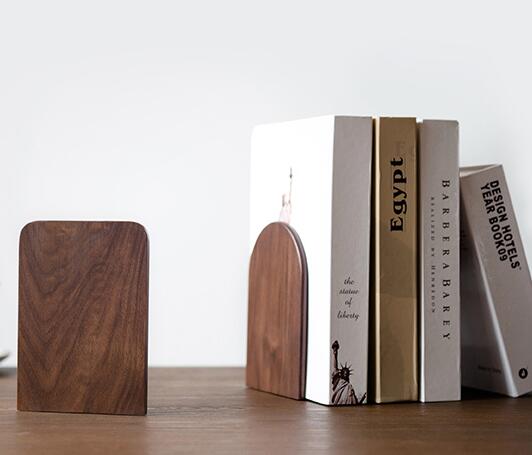 Solid Beech Wood Bookend |Natural Wood Bookend |Walnut Bookend|