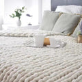 Nordic Chunky Knit Blanket Handmade
