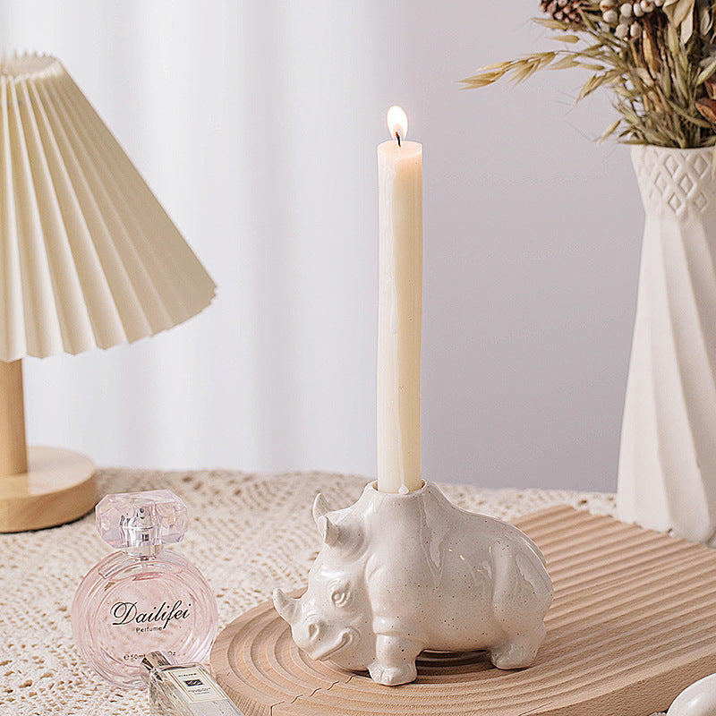 Sculptural Ceramic Taper Candlestick Holder