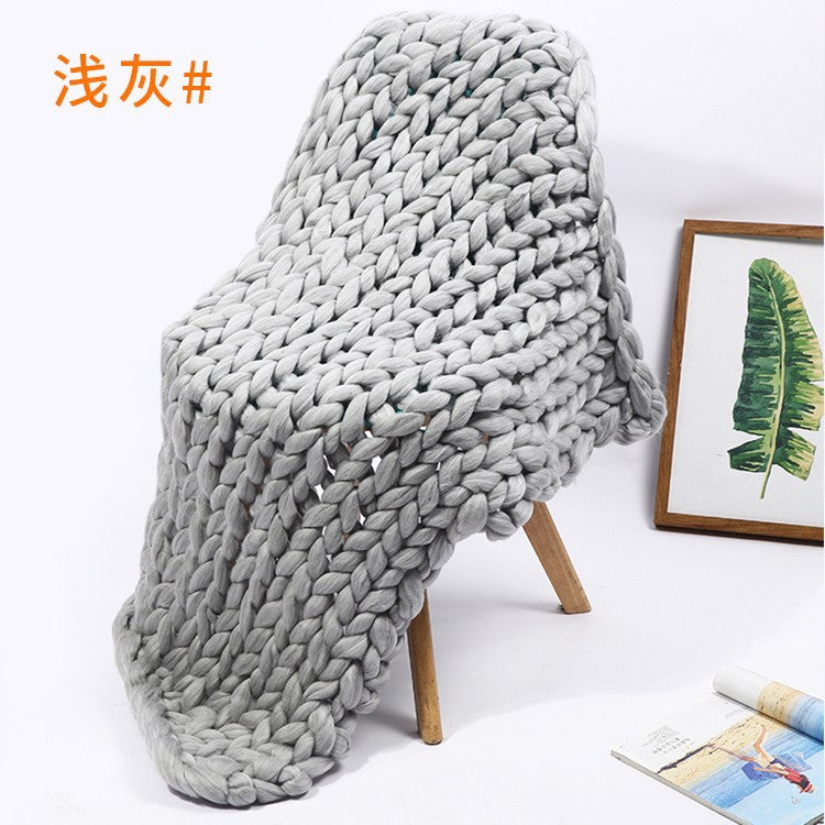 Nordic Chunky Knit Blanket Handmade