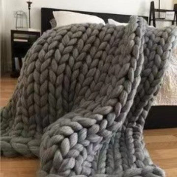 Nordic Chunky Knit Blanket Handmade
