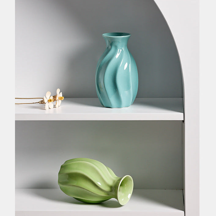 Freya Sculptural Swirl Ceramic Bud Vase