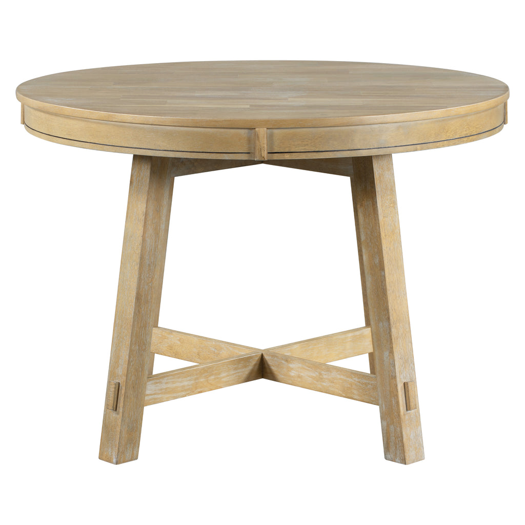 Laurel Farmhouse 5-Piece Dining Set - Natural Wood Wash