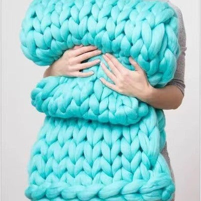 Nordic Chunky Knit Blanket Handmade