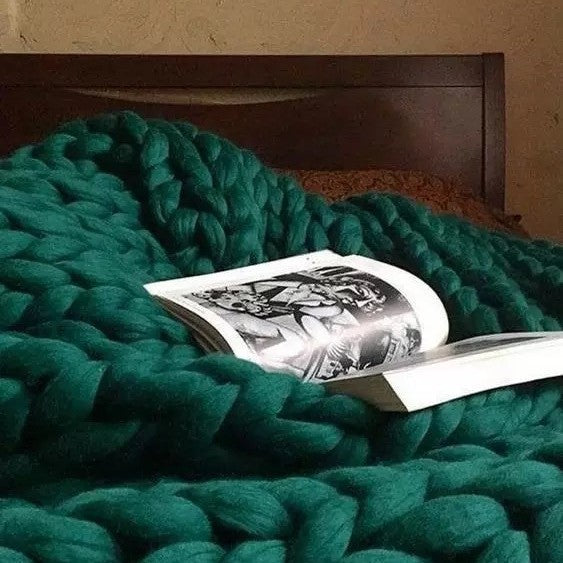 Nordic Chunky Knit Blanket Handmade