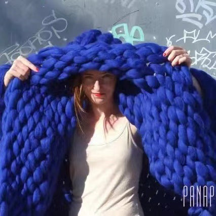 Nordic Chunky Knit Blanket Handmade