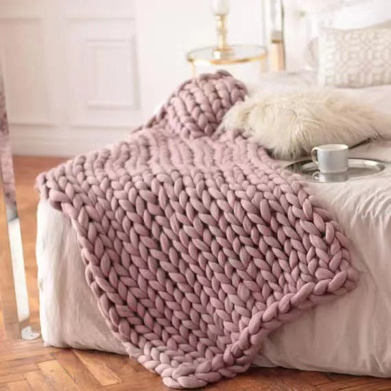 Nordic Chunky Knit Blanket Handmade