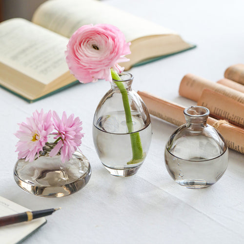 Aurelia Tinted Glass Bud Vase Set