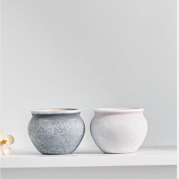 Pebble Soft-Tone Ceramic Succulent Pot