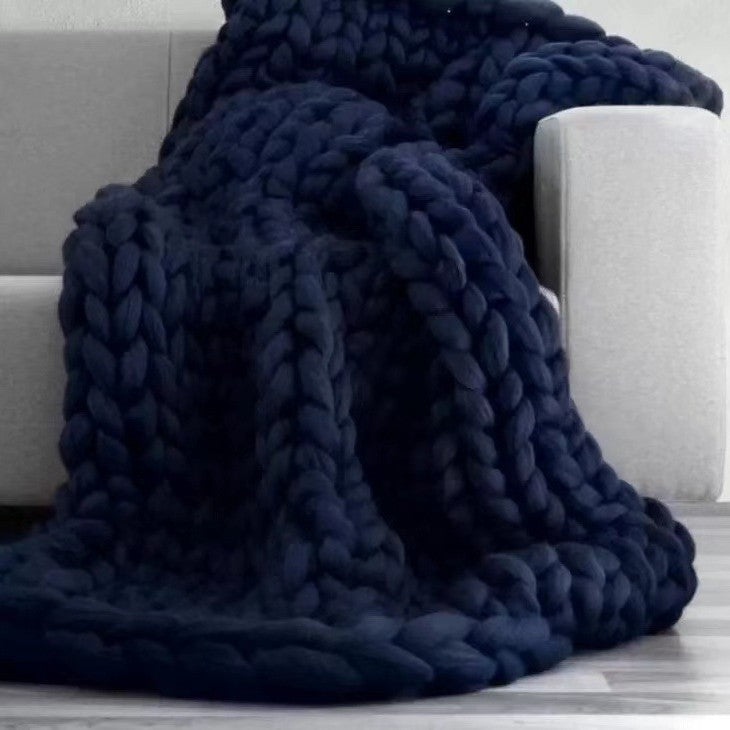 Nordic Chunky Knit Blanket Handmade