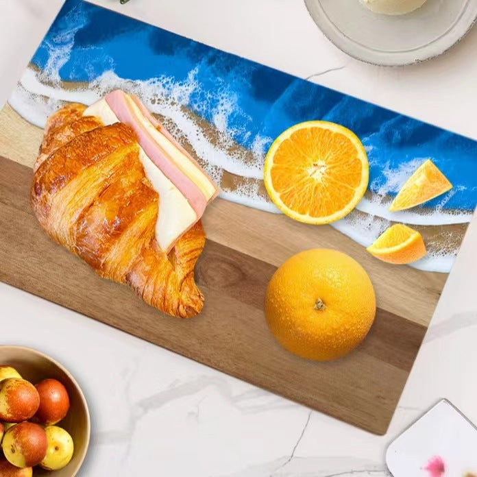 Ocean Cutting & Serving Board | Wood & Resin