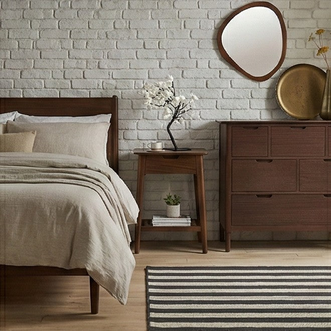Fishe & Lilly "Norway" Mid-Century Dark Walnut Bedside Table
