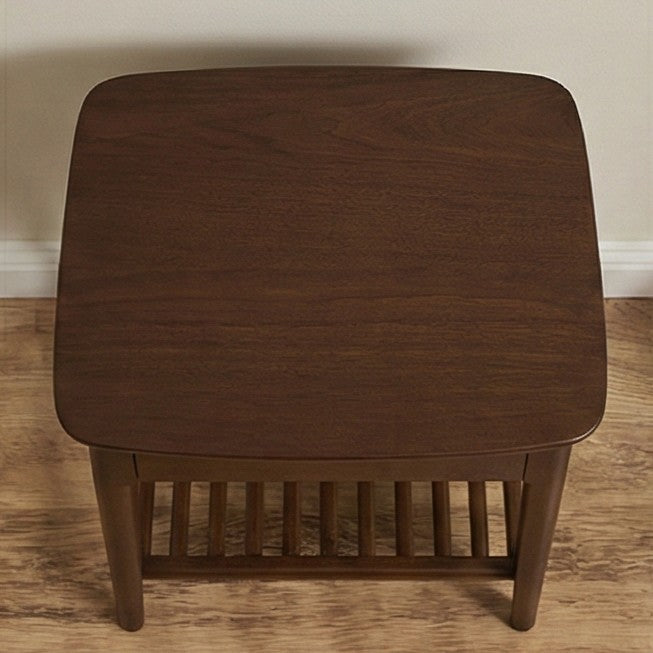 Fishe & Lilly "Norway" Mid-Century Dark Walnut Bedside Table