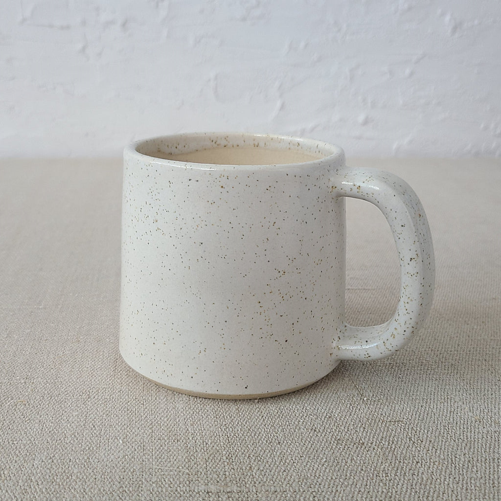 Pepper White Stoneware Mug