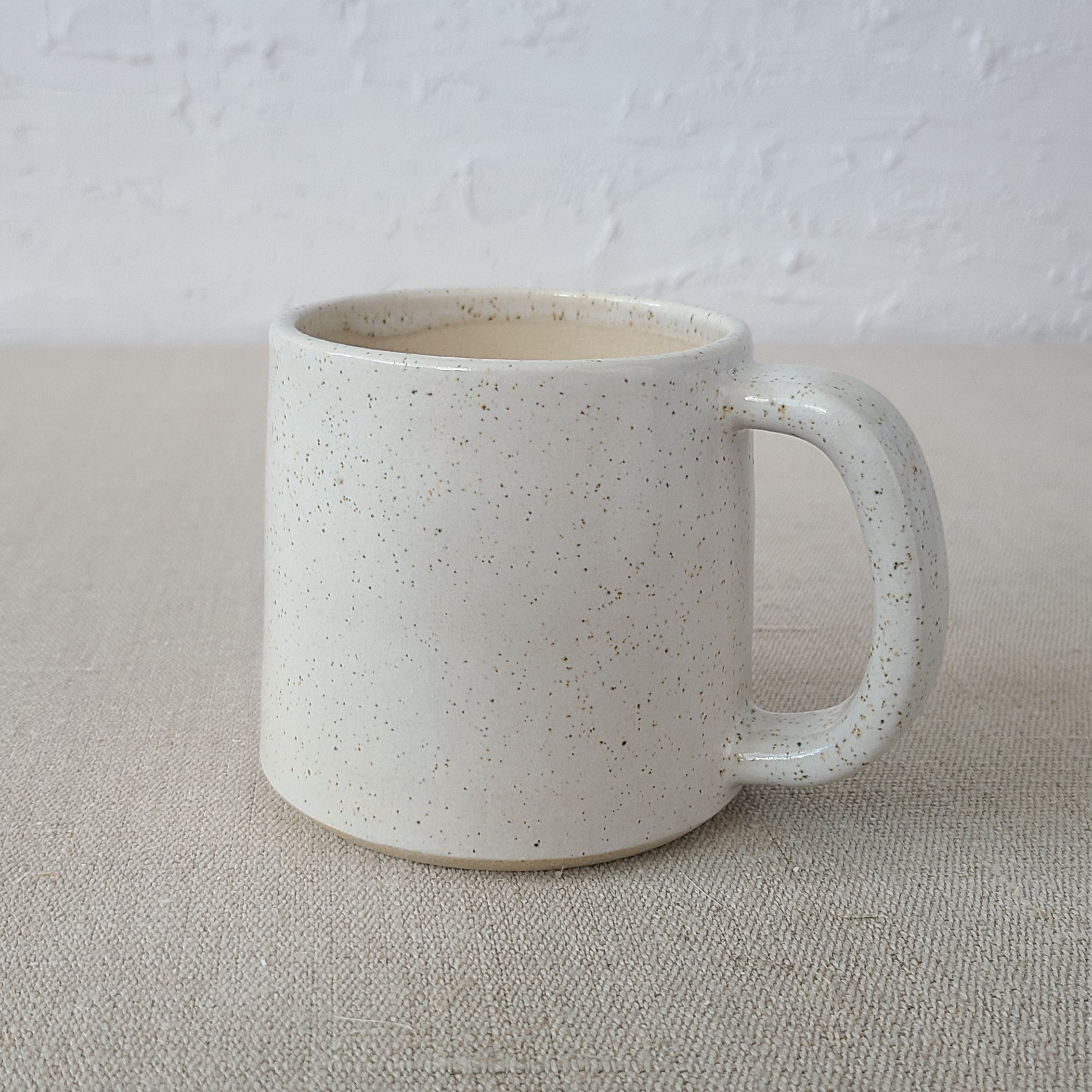 Pepper White Stoneware Mug