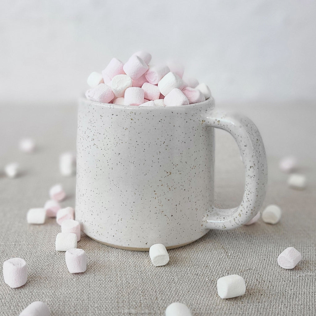 Pepper White Stoneware Mug