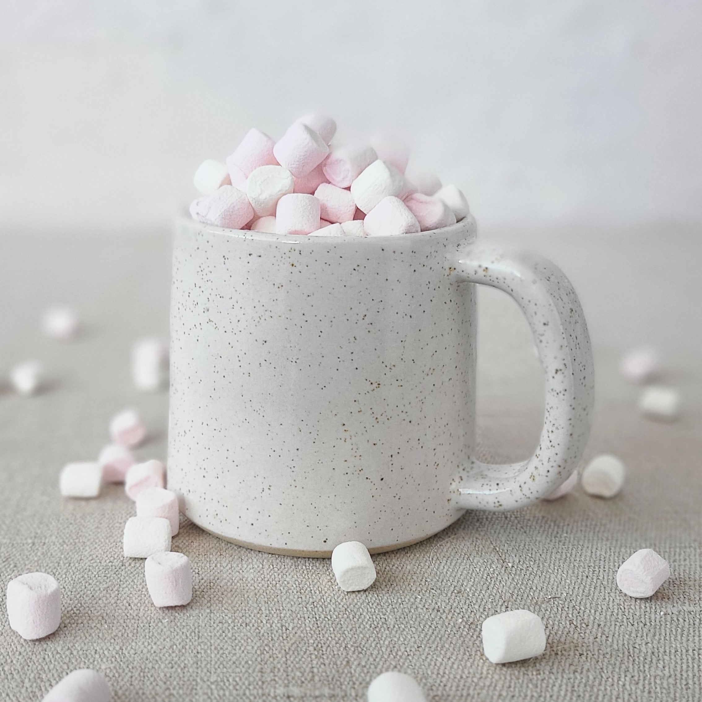 Pepper White Stoneware Mug
