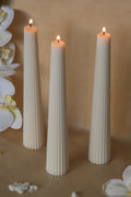 Ribbed Sculptural Taper Candles