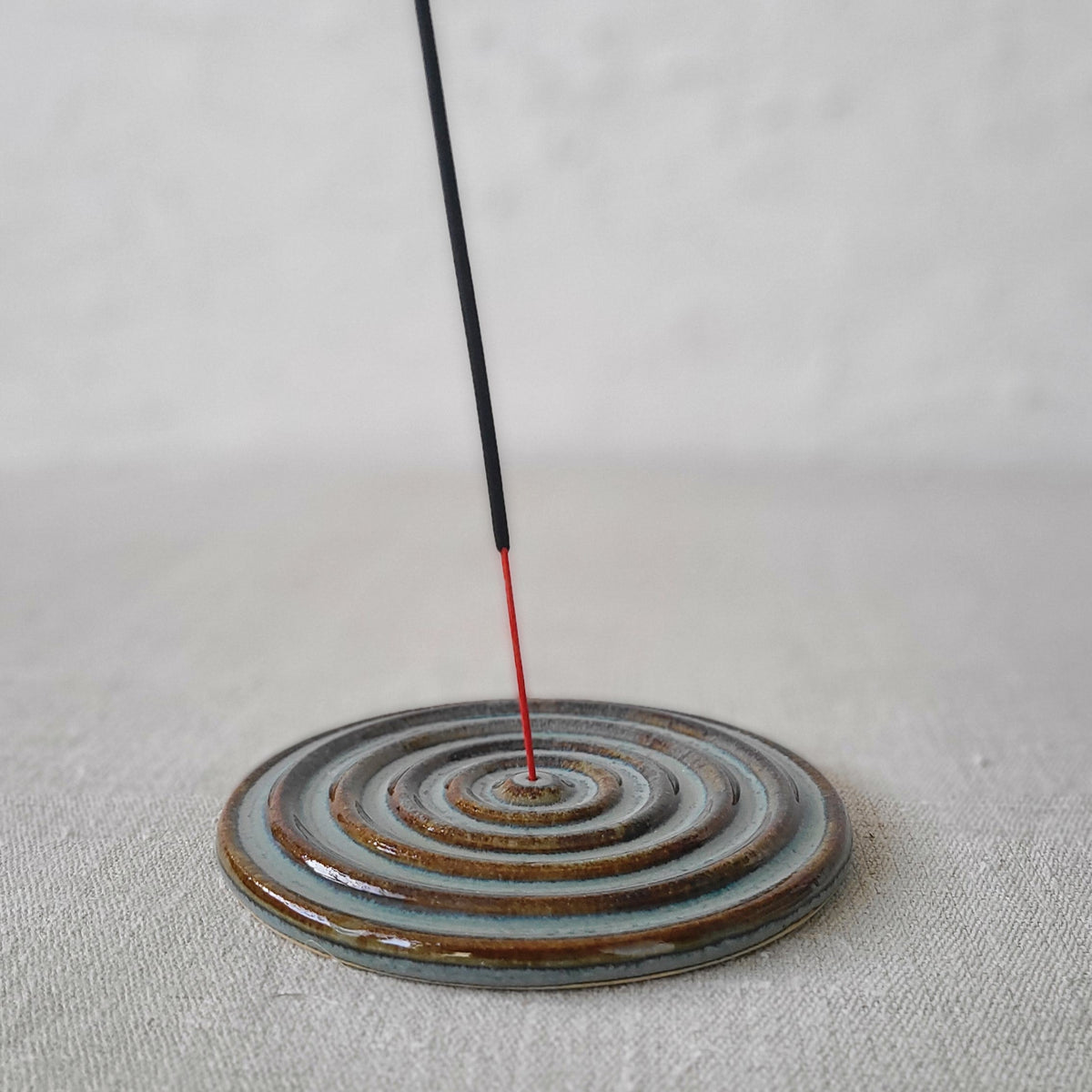 Handmade Seafoam Blue Stoneware Incense Burner