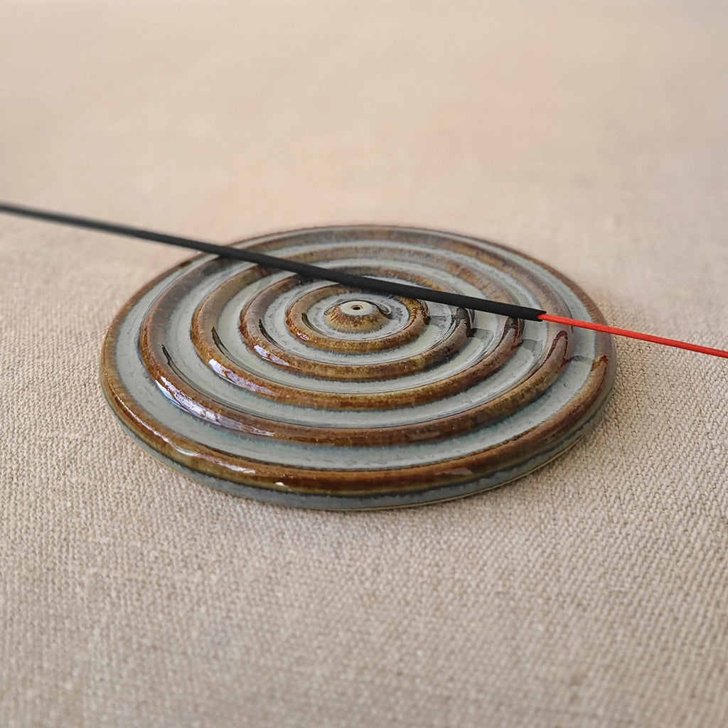 Handmade Seafoam Blue Stoneware Incense Burner