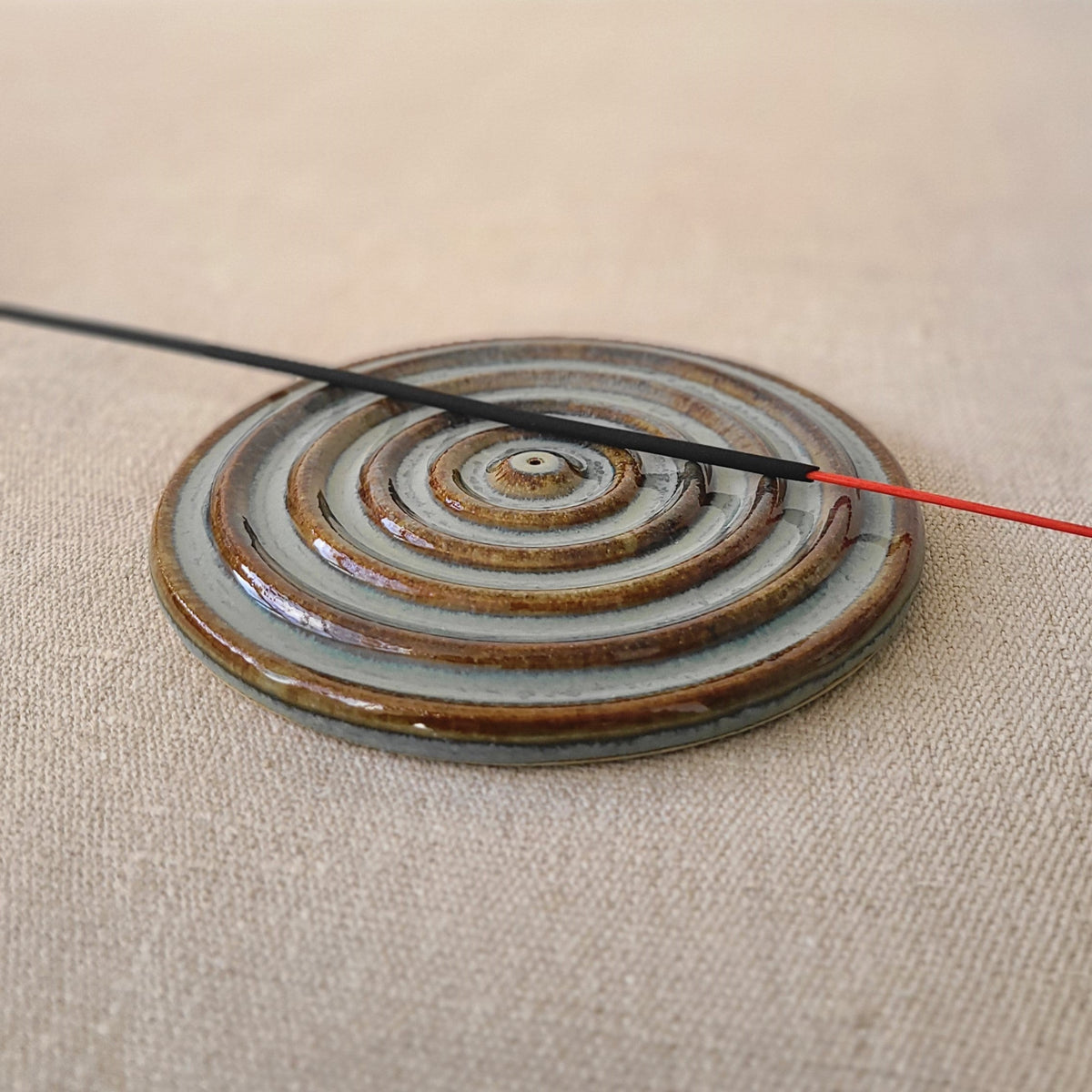 Handmade Seafoam Blue Stoneware Incense Burner