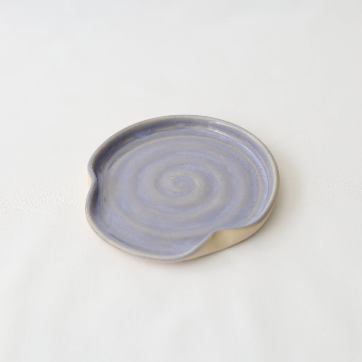 Handmade Amethyst Stoneware Spoon Rest