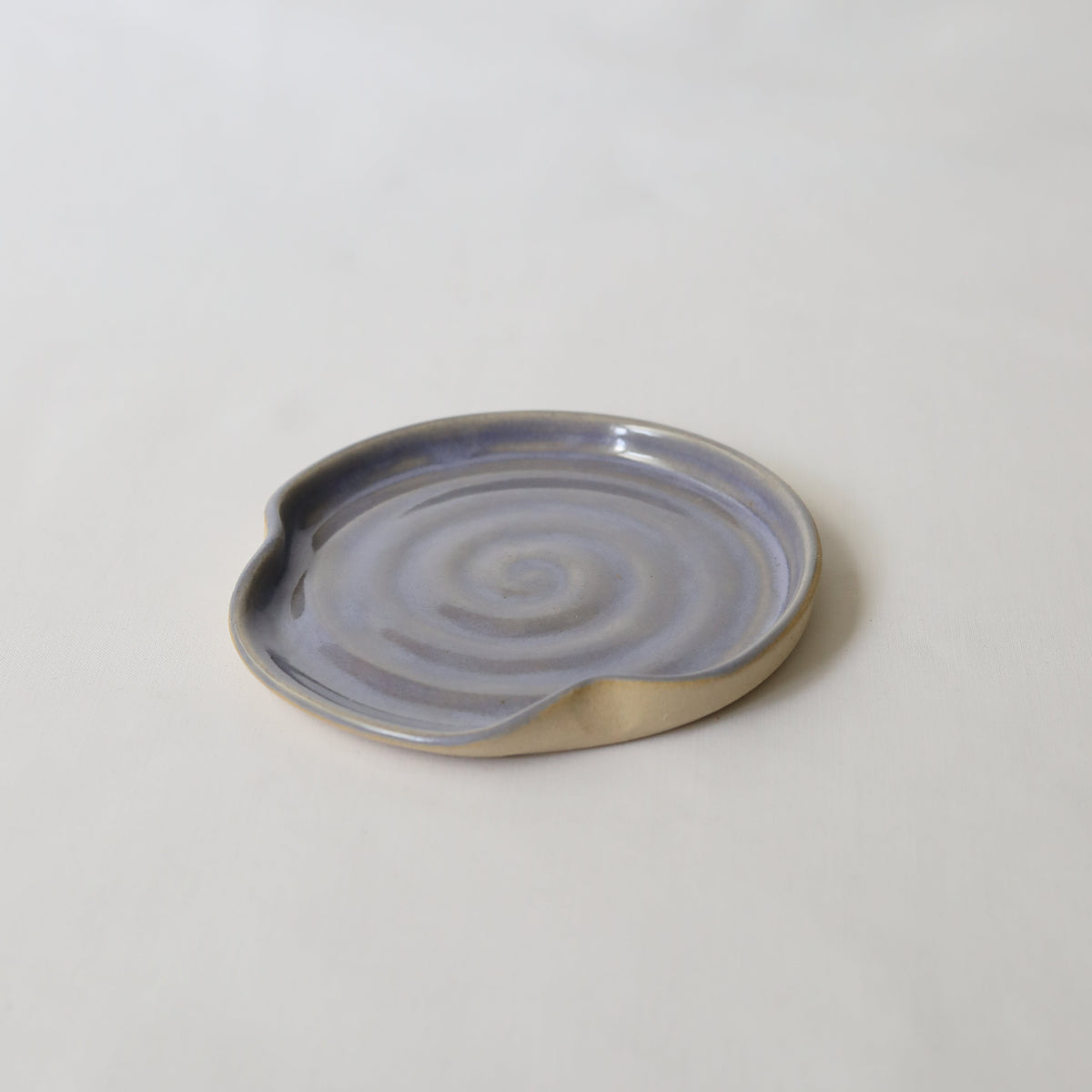Handmade Amethyst Stoneware Spoon Rest